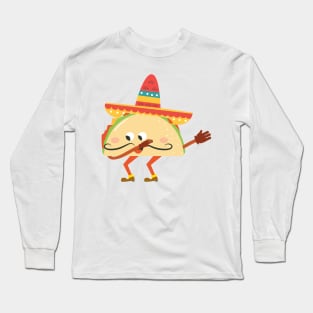 'Dabbing Taco' Cute Taco Tuesdays Gift Long Sleeve T-Shirt